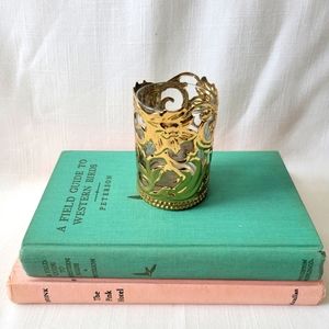 Vintage Gold filigree Votive Candle Holder